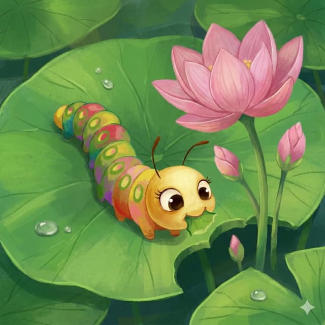 Caterpillar munching